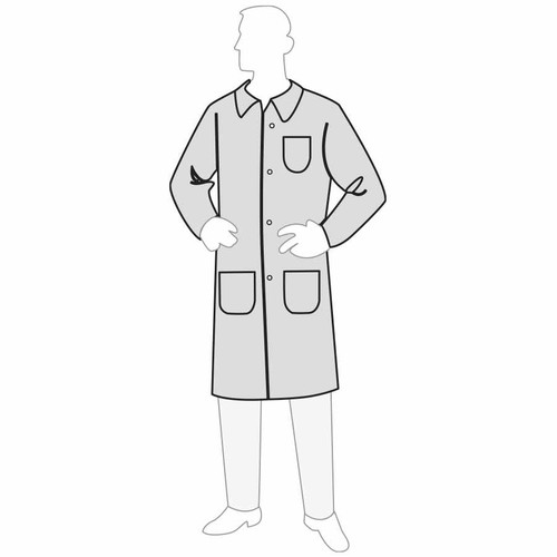 Liberty Glove & Safety PermaGard Lab Coat 18301 - Med - 30Cs - 3 Pockets