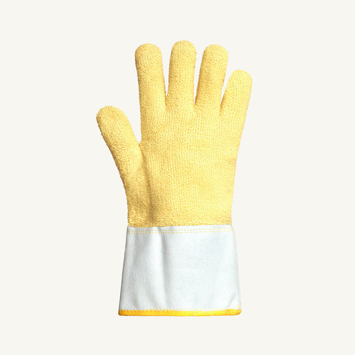 Superior Glove Works Ltd Superior Heat Resist Glove TK835LG2 - Dragon - Yellow Terry Knit - 4 Gaunlet Cuff - Lg - Kevlar