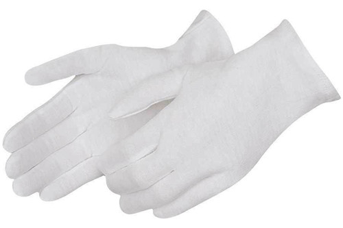 Liberty Glove and Safety Cotton Lisle Inspection Gloves - Hemmed Cuff - Medium Weight