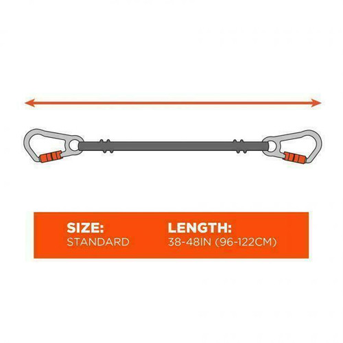 Ergodyne Corporation Ergodyne Carabiner 3111 - Squids - 15Lb - Lime - Dual Steel - Elastic Cord