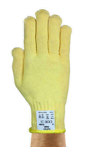 Ansell Cut Resist Glove 70-356 - Hyflex - Cut Lvl 4 - Yellow - Kevlar Lined - Knit - Back