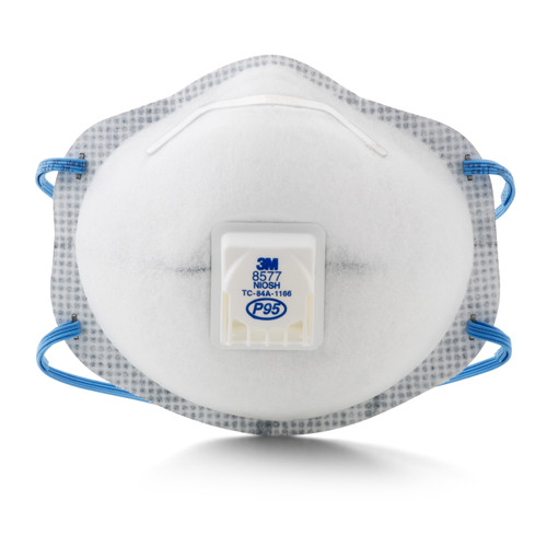 3M™ Particulate Respirator 8577 - P95 - with Nuisance Level Organic Vapor Relief