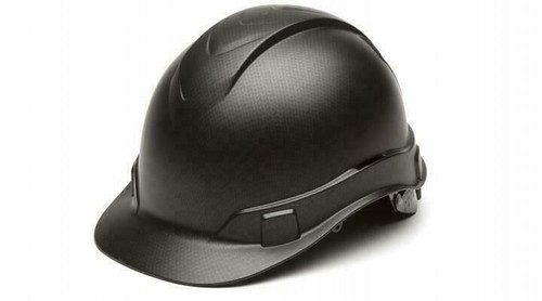 Pyramex Safety Products Pyramex Ridgeline Cap Style Hard Hat - 4-Point Standard Ratchet - Black Graphite