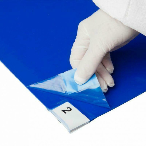 Justrite Mfg Company NOTRAX Adhesive Peel Off Surface Tacky Mat Clean-Step - 080 - Blue