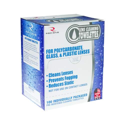 Radians Lens Cleaning Towelettes - Anti-Fog - Anti-Static - LCD100