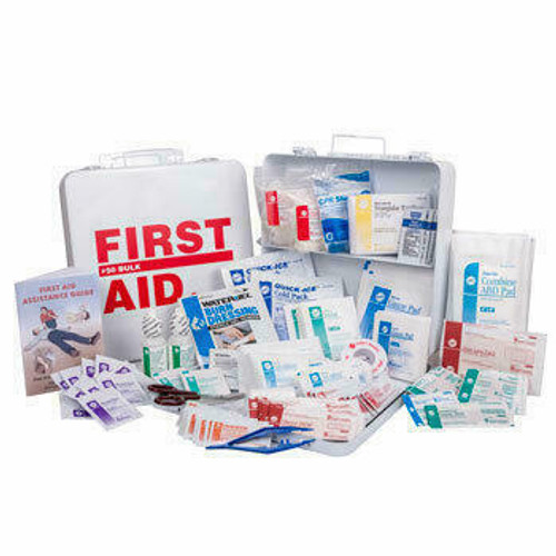 Hart Health Survival First Aid Kit - ANSI/OSHA Compliant - 50 Person - Metal - Weatherproof