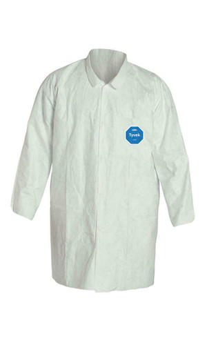 Dupont DuPont Lab Coat TY212S - Tyvek 400 - White - Snap-Front Dupont DuPont Lab Coat TY212S - Tyvek 400 - White - Snap-Front