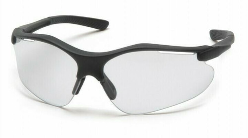 Pyramex Safety Products Pyramex Safety Glasses SB3710D - Fortress - Blk Frame - Rubber Temples - Clr Lens - Nose Pad