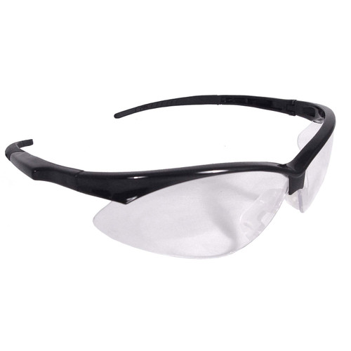 Radians Safety Glasses AP1-11 - Rad-Apocalypse - Black Frame - Rubber Temp - Clr Lens - Cord