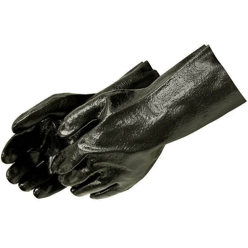 Liberty Glove and Safety PVC Coated Gloves - Semi-Rough Finish 12 Gauntlet