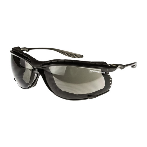 Radians Safety Glasses 3841 - Crossfire 24Seven - Smoke Lens - Blk Frame - Foam Lined