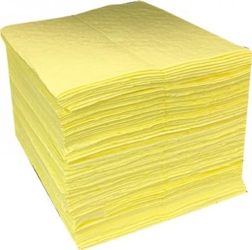 Liquid Safety Solutions by FyterTech Nonwovens NPS Corp LSS Chemical Absorbent Pad H1PH100 - 15x18 - Yellow - HW