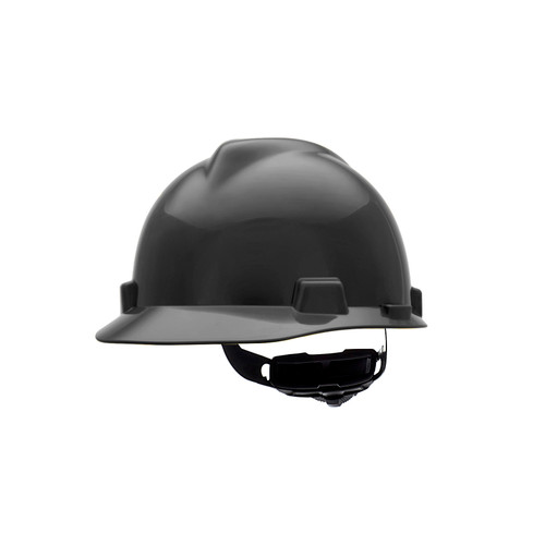 MSA V-Gard® Slotted Cap Style - Fas-Trac III Suspension - Black