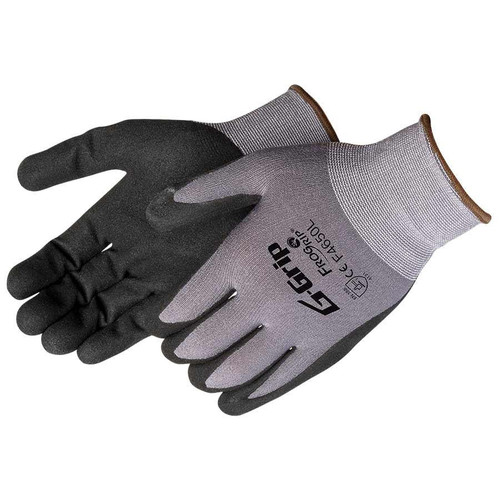Liberty Glove & Safety Liberty Reusable Glove F4650 - G-Grip - 15ga - Black Nitrile Foam Palm - Gray Nylon Shell