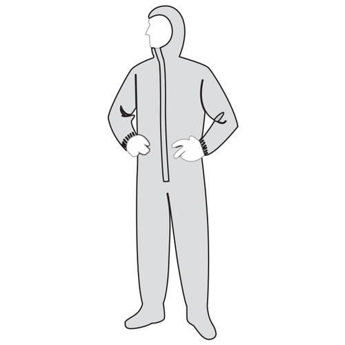 Liberty Glove & Safety Liberty Safety - Coverall - C18122 - Permagard - Zip Front/Hood/Boots - Elastic Wrst/Ankle Liberty Glove & Safety Liberty Safety - Coverall - C18122 - Permagard - Zip Front/Hood/Boots - Elastic Wrst/Ankle