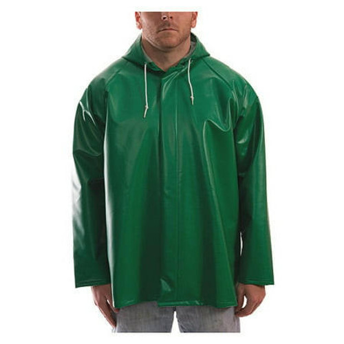 Tingley Rubber Tingley Acid Jacket J41108 - Xl - PVC - Sealed Seam - Green - Att Hood