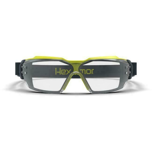 Performance Fabrics/Hexarmor HexArmor Goggle 11-23001-04 - MX350 TruShield - Clr Lens - Green/Gray Frame - Cloth Strap - TruShield - AF - HC