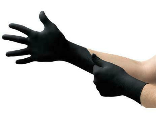 Ansell Nitrile Glove MK-296 - Microflex MidKnight - 4.7 Mil - 9.6 - Black - Action