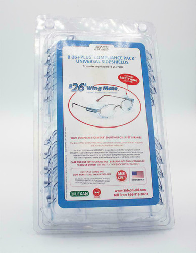 Safety Optical Service B-26 - Universal Side Shields for Glasses - Wing Mate