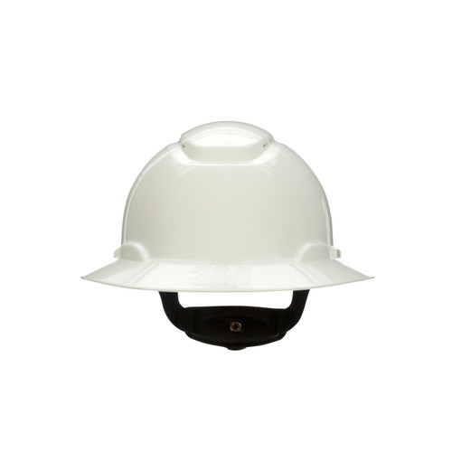 3M™ Full Brim Hard Hat H-801V - White 4-Point Ratchet Suspension - Vented