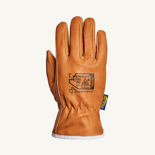 Superior Glove Works Ltd Superior Goat Grain Driver Glove 378GOBKL - Endura - Tan - Kevlar-Lined - Oilbloc - Arc-Flash