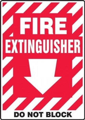 Accuform Signs Accuform Sign MFXG558VP - Fire Extinguisher - Plastic - White on Red - 10X14