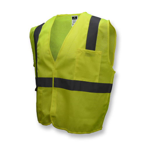 Radians Safety Vest SV2GM - Class 2 - Economy R - Green Mesh - Hook/Loop Closure