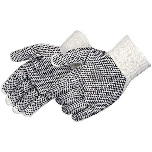 Liberty Glove and Safety String Knit Gloves with Gripper Dots - Natural