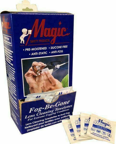 Braco Manufacturing Fog Be Gone - Magic Fog Be Gone Lens Cleaner - Anti-Fog Lens Wipes - TW100DS