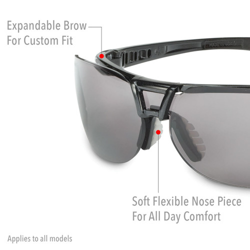 Honeywell Safety Prod USA Honeywell Uvex Safety Glasses S4200HS - Protege - Blk Frame - AF - Clr Lens - Hydroshield