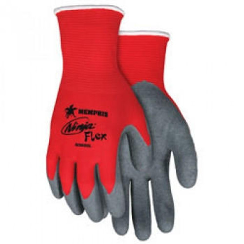 MCR Safety MCR Reusable Glove N9680 - Ninja - 15ga - Red Latex Palm - Black Nylon Shell