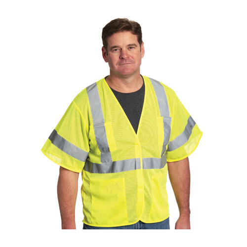 Protective Industrial Products PIP 303-HSVE-LY LIME-YELLOW - ANSI CLASS 3 MESH VEST - 6XL