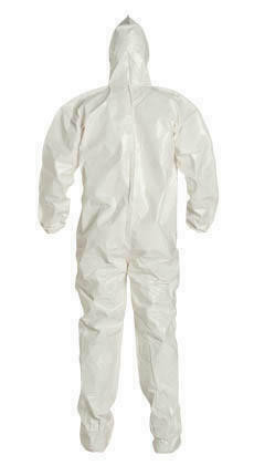 Dupont Chem Suit SL122B - Tychem 4000 - White - Hood/Boots - Bound Seam