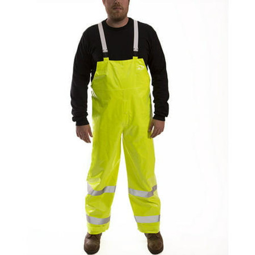 Tingley Rubber Tingley O53122 2XL Comfort Brite Hivis Flyfront PVC On Poly Overall