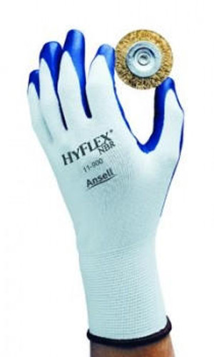 Ansell Reusable Gove 11-900 - HyFlex - 15 Ga - Seamless Knit - Blue/White