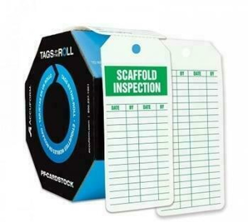 Accuform Signs Accuform - OSHA Safety Tag - Scaffold Inspection Tags