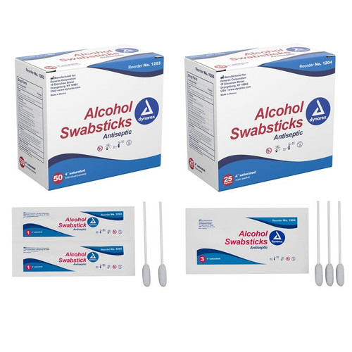 3M Personal Safety Division Dynarex Alcohol Swabsticks - 70percent Isopropyl Alcohol