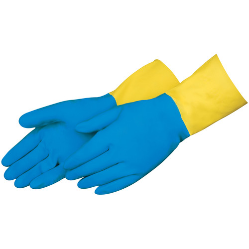 Liberty Glove and Safety Liberty Unsupported Neoprene/Latex Glove 2570SP - Blue/Yellow - 28mil - 13 - Flock Lined - 12Dz/Cs