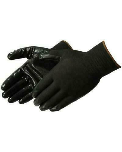 Liberty Glove and Safety Liberty Reusable Glove 4631Q/BK - Q-Grip - 13ga - Blk Nitrile Palm - Black Poly Shell