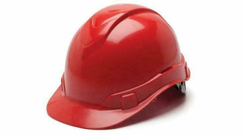 Pyramex Safety Products Pyramex Ridgeline Cap Style Hard Hat - 4-Point Standard Ratchet - Red