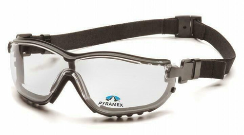 Pyramex Safety Products Pyramex GB1810STR V2G Clear H2X Anti-Fog Reader Lens - Black Strap and Temples