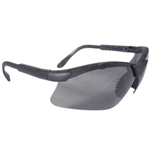 Radians Safety Glasses RV0120ID - Revelation - Blk Frame - Rubber Nose - Smoke Lens - Adjust