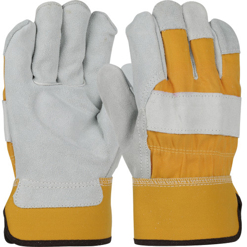 Protective Industrial Products PIP West Chester Leather Palm Glove 500Y - 3xl - Yellow/Grey - Safety Cuff 72/Cs