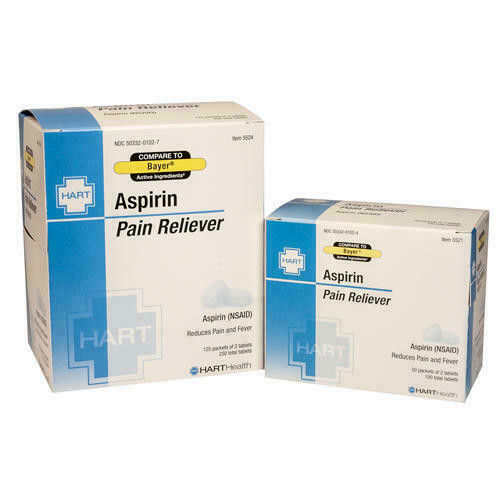 Hart Health Pain Reliever 5521 - Aspirin - 325mg - 50/2s - 100/Bx