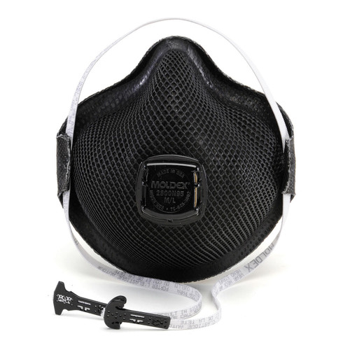 Moldex - Respirator - M2800N95 - Med/Lg - Black - Particulate/Org Vapor - HandyStrap & Ventex Valve - 10/Bx