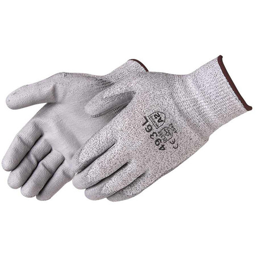 Liberty Glove & Safety Liberty Cut Resist Glove 4936 - 13ga - Gray PU Palm - A2 - Gray HPPE Shell