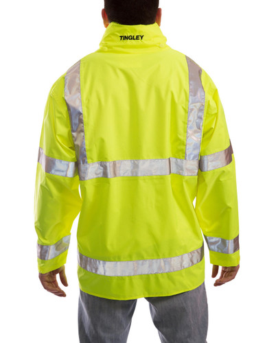 Tingley Rubber Tingley Rain Jacket J23122 - Vision - Hi-Viz Yellow - Class 3 Type R - Hooded