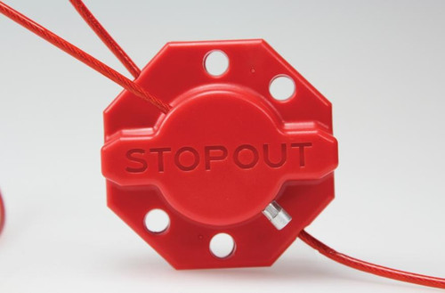 Accuform Signs Accuform LOTO Hasp KDD637 - Stopout - 6 Cable - Twist n Lock Cinch - Red - 6 Cable .17 Dia