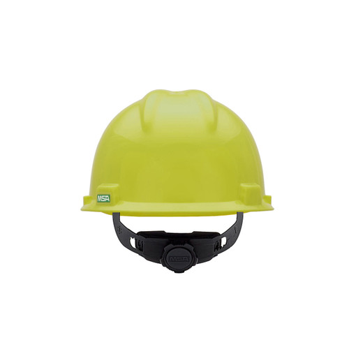 MSA 10061512 V-Gard Slotted Cap - W/Fas-Trac III Suspension - Hi-Viz Yellow