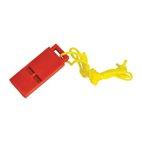 Logistics Supply ACME Z942 Red Plastic Whistle w/ Yellow Lanyard